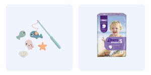 Badleksak och badblöjor