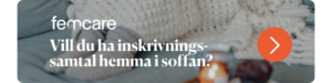 Inskrivningssamtal hemma i soffan.